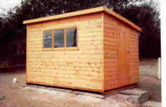 Pent garden shed